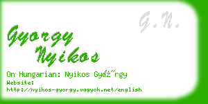 gyorgy nyikos business card